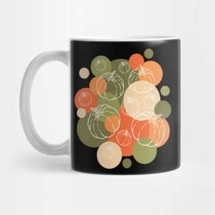 Pumpkin Whimsy: Autumn Circlet Delight | Black Mug